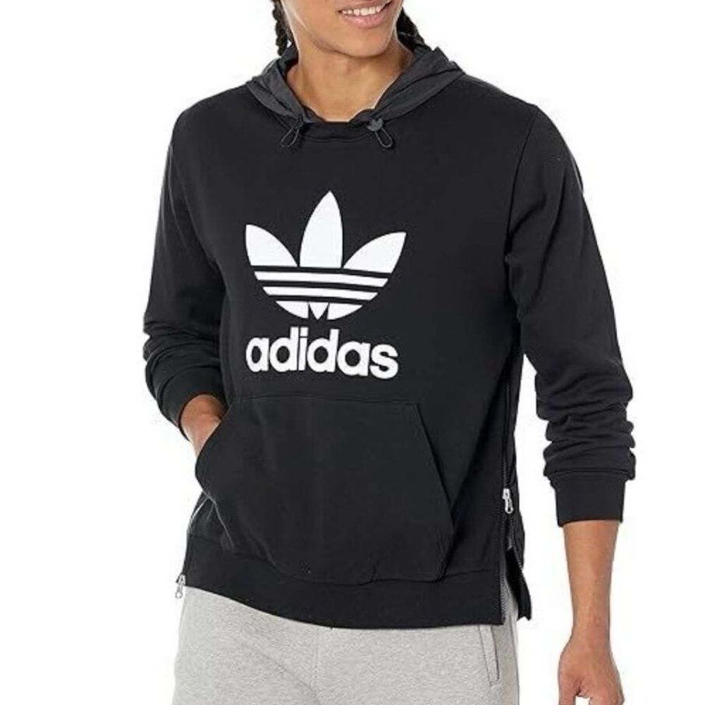 NWT adidas Hoodie Adicolor Classics Fabric Clash Trefoil Medium